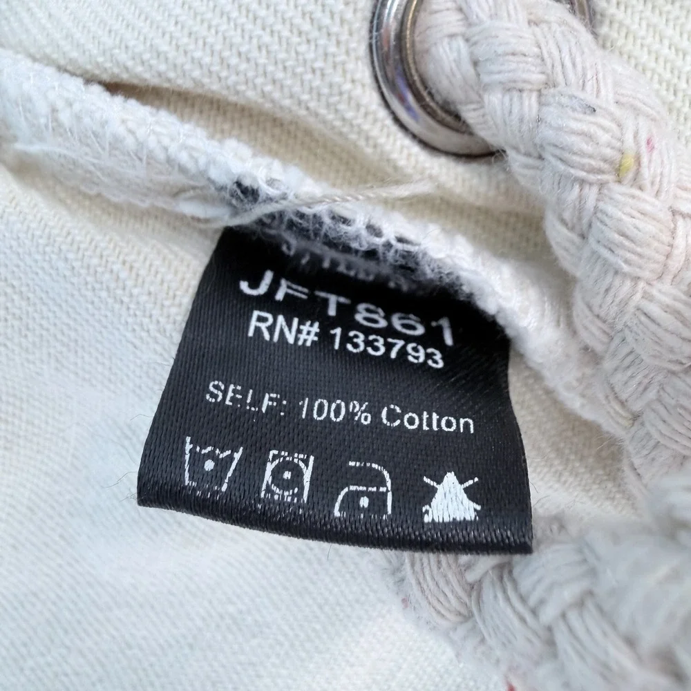 Pol‎ Women's Cream Distressed Denim Rope Lace-Up Sides Jean Vest Size Medium